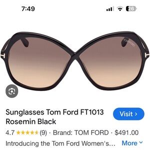 Tom Ford Women's Gradient Black Sunglasses